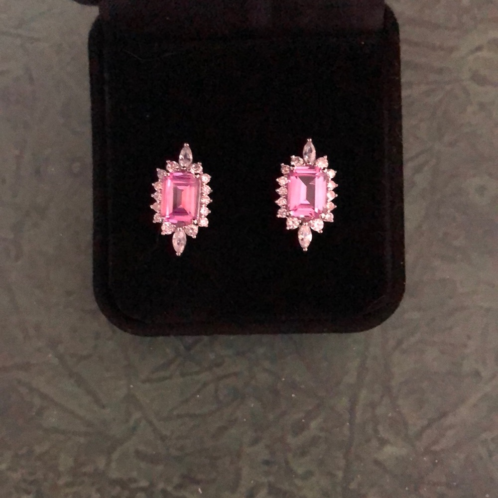Crystal & Sterling Earrings. NWOT